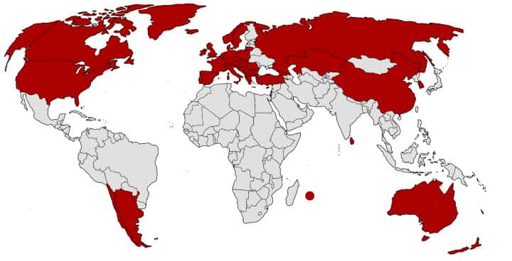 Clientes de Halifax en todo el mundo por país - referencias de traducción especializada