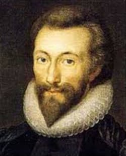John Donne - Author of the phrase "For Whom the Bell Tolls". Note the capital letters.