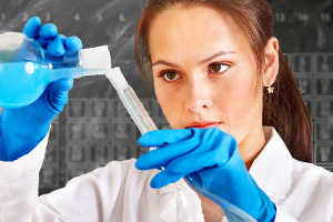 A woman doing laboratory work - references Halifax Translation Agency