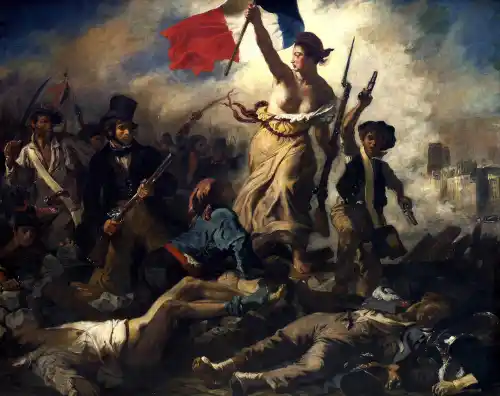 Allons enfants... The famous painting by Delacroix - French translation