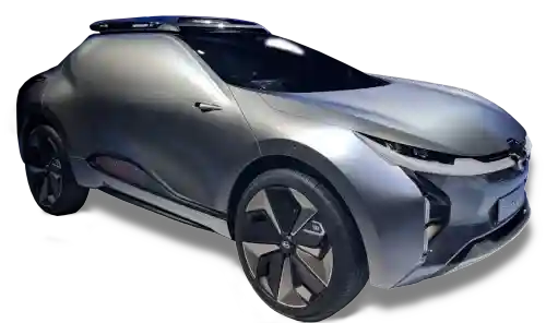 A futuristic electric car