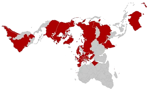 Mapa sveta koja prikazuje zemlje klijenata kompanije Halifax